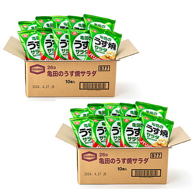亀田製菓　２６ｇ亀田のうす焼　サラダ　１０袋入×２箱