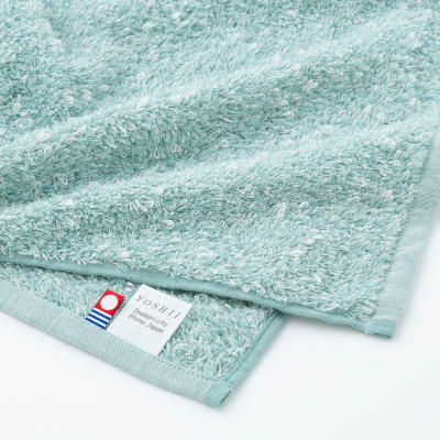 吉井タオル　天杢多織る　フェイスタオル　ブルーグリーン2