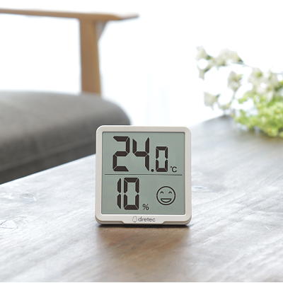 ドリテック デジタル温湿度計「リテーモ」 ホワイト O-449WT3