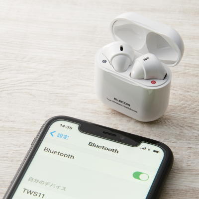 エレコム 完全ワイヤレスBluetoothヘッドホン LBT-TWS11WH3