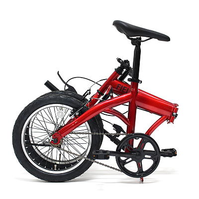 FIELD CHAMP MG-FCP16RD 16インチ折畳み自転車 レッド(ワイヤーロック&LEDライト付属)2
