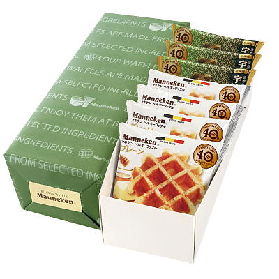 ★冬期限定★　マネケン　ベルギーワッフル　プレーン＆宇治抹茶