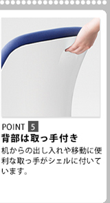 POINT5 背後は取っ手付き