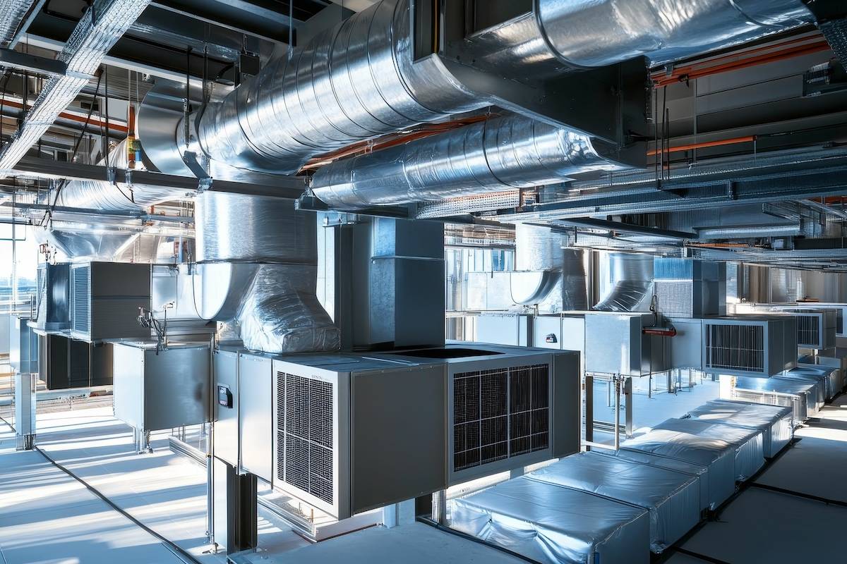 クリーンルームの換気設備のイメージ