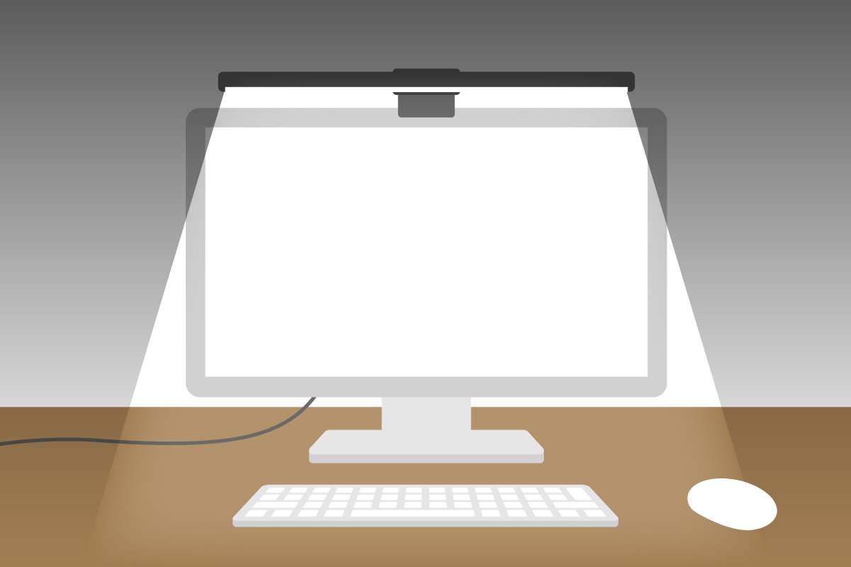 モニターライトのイラスト