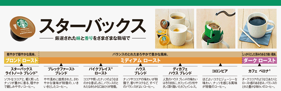 スターバックス　厳選された味と香りをさまざまな職場で